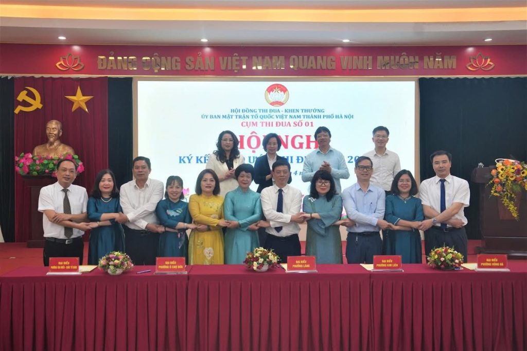 Cụm thi đua số 1 Ủy ban MTTQ Việt Nam TP Hà Nội ký giao ước thi đua